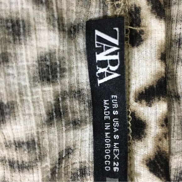 Zara Animal Pring Midi Dress Size Small - Picture 9 of 9
